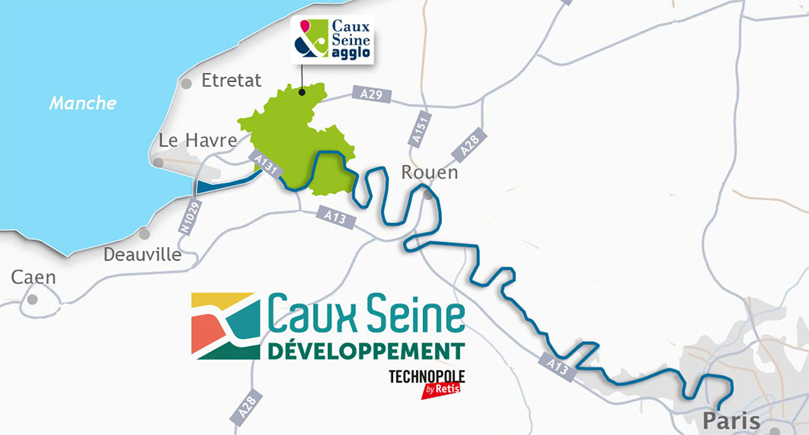 Carte de Caux Seine agglo
